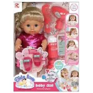 Armtoys ПИКАЕЩА КУКЛА С МИГАЩИ ОЧИ, ОБУВКИ И РОЗОВА РОКЛЯ