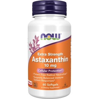 NOW Astaxanthin Extra Strength, 10 mg, 60 капсули, Now
