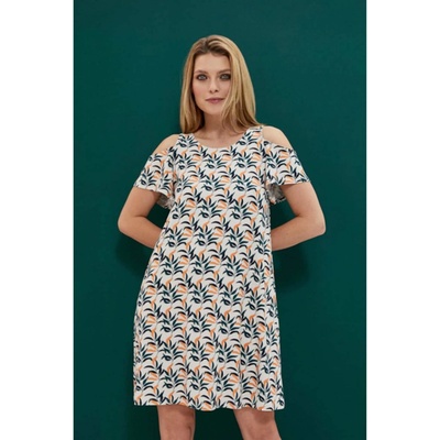 Moodo dámske šaty Patterned modrá šedá