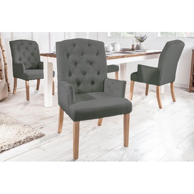 LuxD Queen s područkami světlešedá