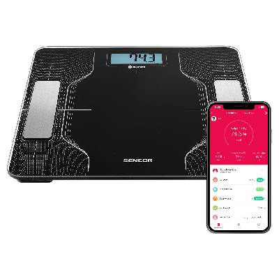 Fitness váha Sencor SBS 8002BL Bluetooth do 180 kg (SBS 8002BK)