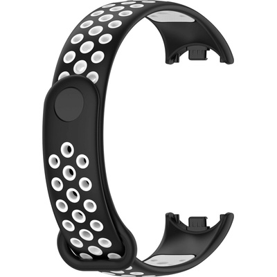 Drakero Silikonový řemínek performance pro Mi Band 8/9/10 černo-bílý 20024
