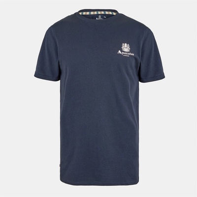 AQUASCUTUM Тениска AQUASCUTUM Logo T-Shirt - Navy/White