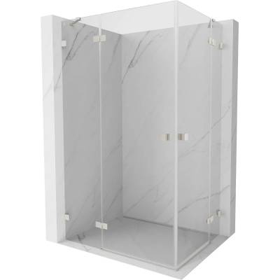 Mexen Lunar Душ кабина с панти, лява 95 x 90 см, прозрачна, матиран никел (834-095L-090P-97-00)