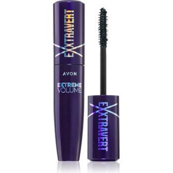 Avon Exxtravert Extreme Volume водоустойчива удължаваща спирала за екстра обем цвят Blackest Black 9.5ml