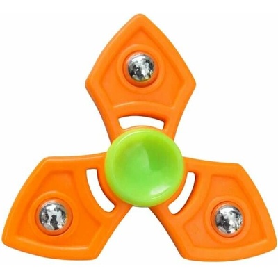Fidget Spinner trojramenný antistresový spinner s kovovými závažími oranžovo zelený – Zboží Mobilmania