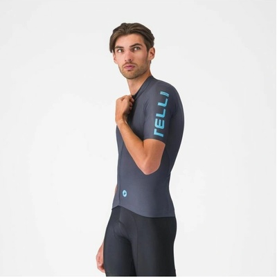 Castelli Entrata Apex Jersey men"s /twilight blue/neon cobalt – Zboží Mobilmania
