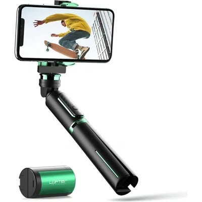 Селфи стик-трипод със стабилизатор, Bluetooth remote, съвместим с iPhone, Android, USB зареждане