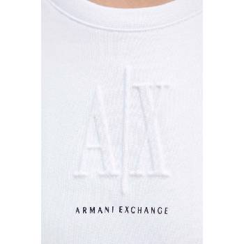 Giorgio Armani Памучна рокля Armani Exchange в бяло къса със стандартна кройка 8NYAGY YJ68Z (8NYAGY.YJ68Z.NOS)