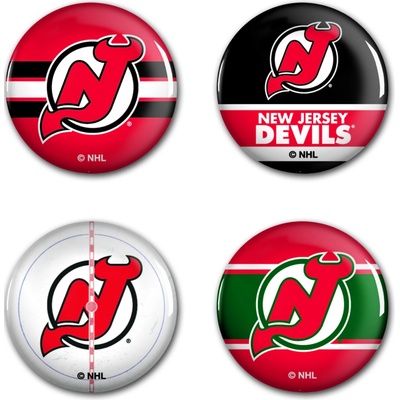 Wincraft sada placek New Jersey Devils NHL button 4 ks