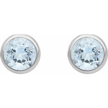 Eppi Bezel náušnice s akvamarínmi Sontre E36243