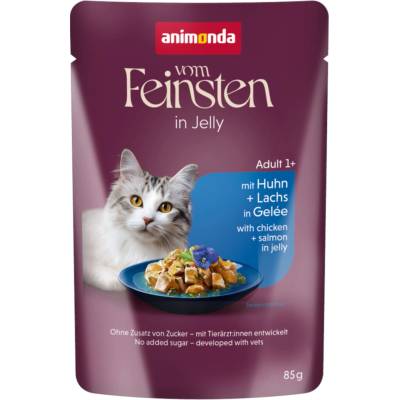 Animonda Vom Feinsten Adult Raffinesse v želé bohaté na kuřecí s lososem 48 x 85 g