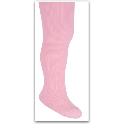 Detské vrúbkované bambusové pančuchy bledoružová