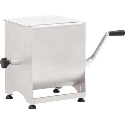 vidaXL Миксер за месо с редуктор, сребрист, неръждаема стомана (50960)