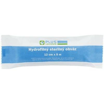 PLUS LEKÁREŇ Hydrofilný sterilný obväz 12 cm x 5 m