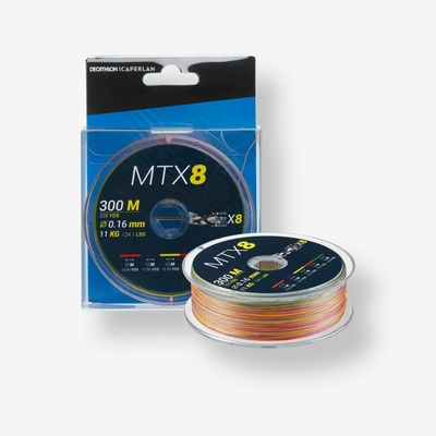 CAPERLAN šnúra 8 vlákien MTX8 Multicolore 300m 0,16mm