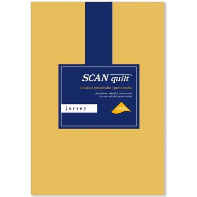 SCANquilt napínací prostěradlo jersey Elastic lycra okrové 90x200x30