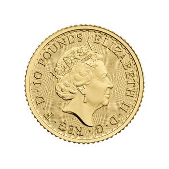 The Royal Mint zlatá mince Britannia 2023 Elizabeth 1/10 oz