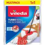 Vileda Turbo Microfibre 2в1 резервни мопове за почистване, 2 броя