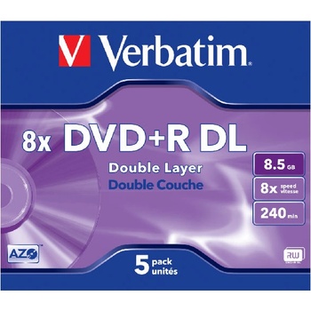 Verbatim DVD+R Verbatim 2, 4x 8.5 GB Double Layer (2315145-43541)