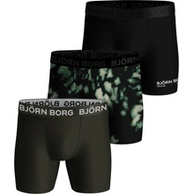 Björn Borg Performance Boxer 3P Zelený, Černý