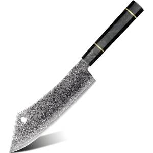 HARAHU Дамаски кухненски нож TS-37454 - Cleaver/Черен KP37454