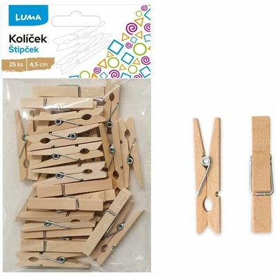 Kolíček LUMA 4,5 cm natur - 25 ks – Zbozi.Blesk.cz