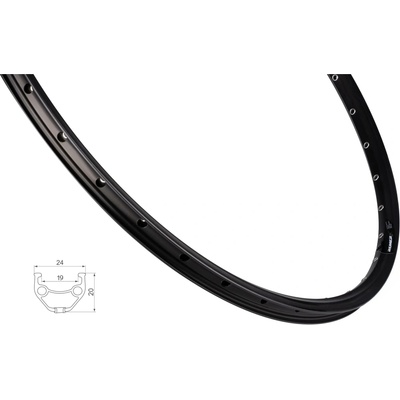 Ráfik Force XC BASIC DISC 584x19 32dier, čierny