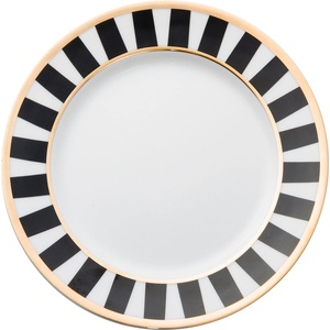 La Mania Home Чинийки за десерт Stripes черни 6 бр (5905549410882)