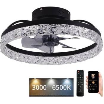 NEDES Led Димируем плафон с вентилатор led/35w/230v 3000-6500k черен + д. у (nd4087)