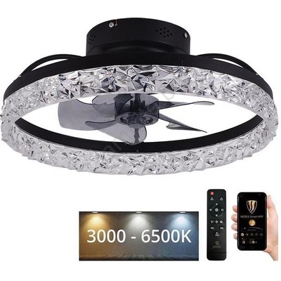 NEDES Led Димируем плафон с вентилатор led/35w/230v 3000-6500k черен + д. у (nd4087)