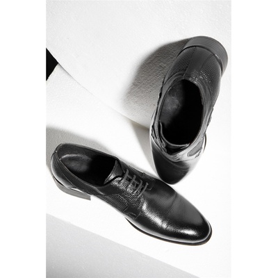 Ducavelli Мъжки официални обувки от естествена кожа - Черни #363769 (363769_Черно)