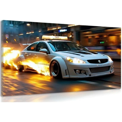 Obraz Taxi Peugeot - 120x80
