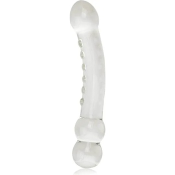 Image 1 of Lovetoy Glass Romance Ripple G-Spot Dildo GS06C Clear