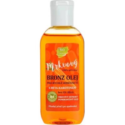 VIVACO 100% Přírodní opalovací olej s mrkvovým extraktem SPF 0 75 ml