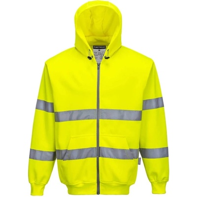 Portwest Mikina Hi-Vis se zipem a kapucí B305 reflexní žltá