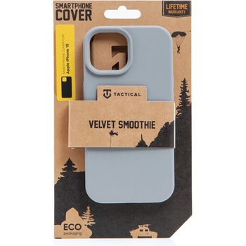 AppleMix TACTICAL Velvet Smoothie Apple iPhone 15 hmlistá sivá