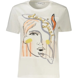 DESIGUAL Дамска тениска с къс ръкав desigual, Размер xs, Цвят Бяло (26swtk51_bi1000)