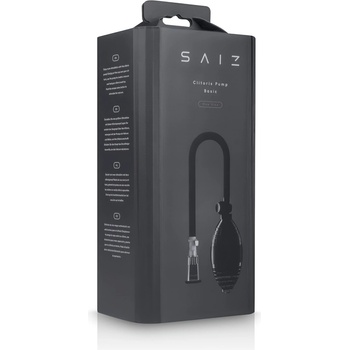 SAIZ Basic - клиторна помпа (прозрачна-черна)