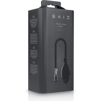 SAIZ Basic - клиторна помпа (прозрачна-черна)
