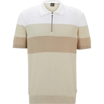Boss Блуза с яка Boss Men's Trieste Knitted Short Sleeve Polo Shirt - Light Beige 271