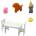 LEAN Toys Birthday Set Doll Animals Dog Cat Table Accessories
