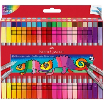 Faber-Castell Флумастери, двойни, 40 цвята (1010180088)