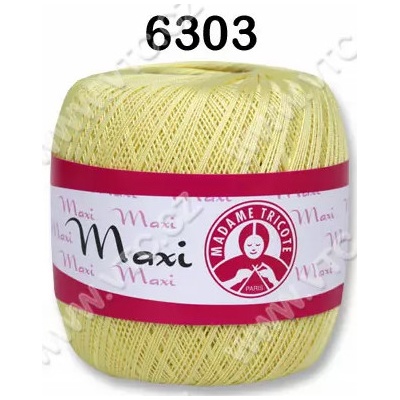 MADAME TRICOTE PARIS Příze Maxi - klasická i Metallic Maxi: 6303 Světle žlutá