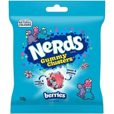 Nerds Clusters Berry žvýkací bonbony v cukrové skořápce s ovocnými příchutěmi 113 g