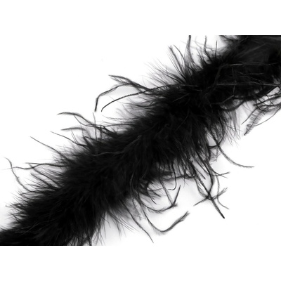 Boa - pštrosí peří 21-24 g délka 1,8 m černá 1 ks