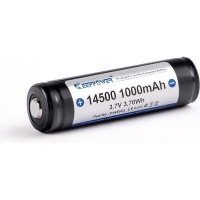 KeepPower 14500 P1450C2 1000 mAh 3.7V Li-ion Button 4A