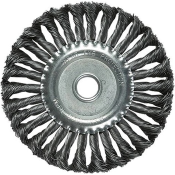 MTX Четка за ъглошлайф, 100 mm, вътрешен D 22 mm, плоска, усукана на плитки стоманена тел MTX