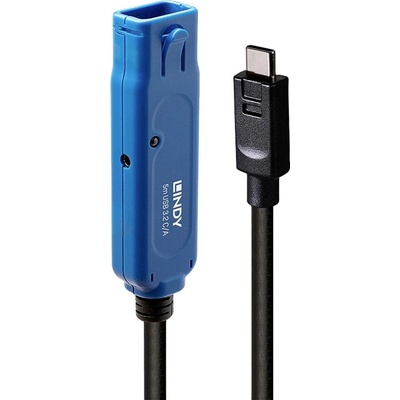 Lindy 43380 USB 3.2 Gen1 USB-A zásuvka USB-C ® zástrčka 5m černý modrý