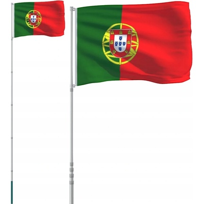 Vlajka Portugalska s tyčí, 5,55 m, hliníková